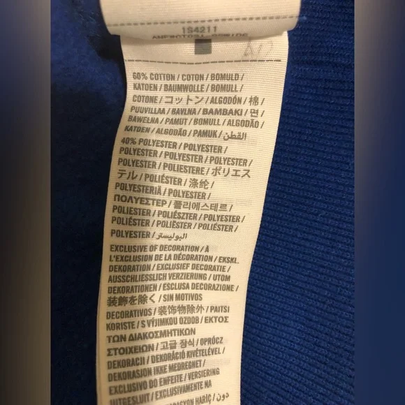 Abercrombie & Fitch Royal Blue Hooded Sweatshirt with White Logo - Picture 5 of 5